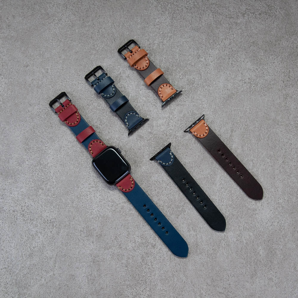 Apple Watch 皮革錶帶 單層厚實牛皮 40mm 41mm 44mm 45mm_1