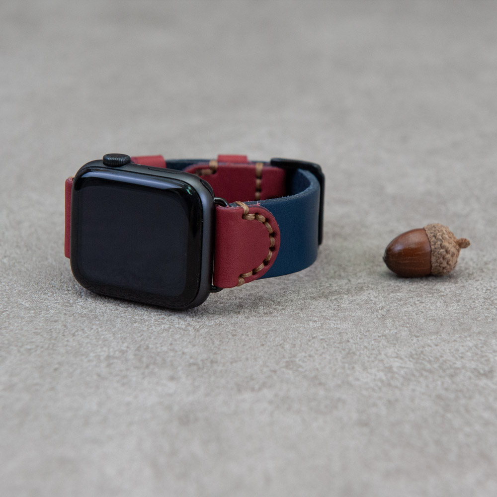 Apple Watch 皮革錶帶 單層厚實牛皮 40mm 41mm 44mm 45mm_2