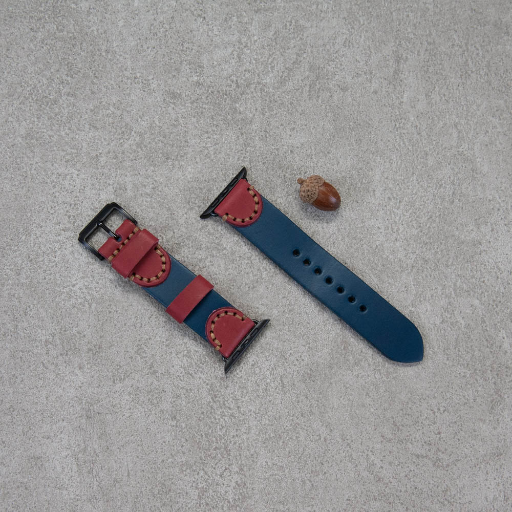 Apple Watch 皮革錶帶 單層厚實牛皮 40mm 41mm 44mm 45mm_4