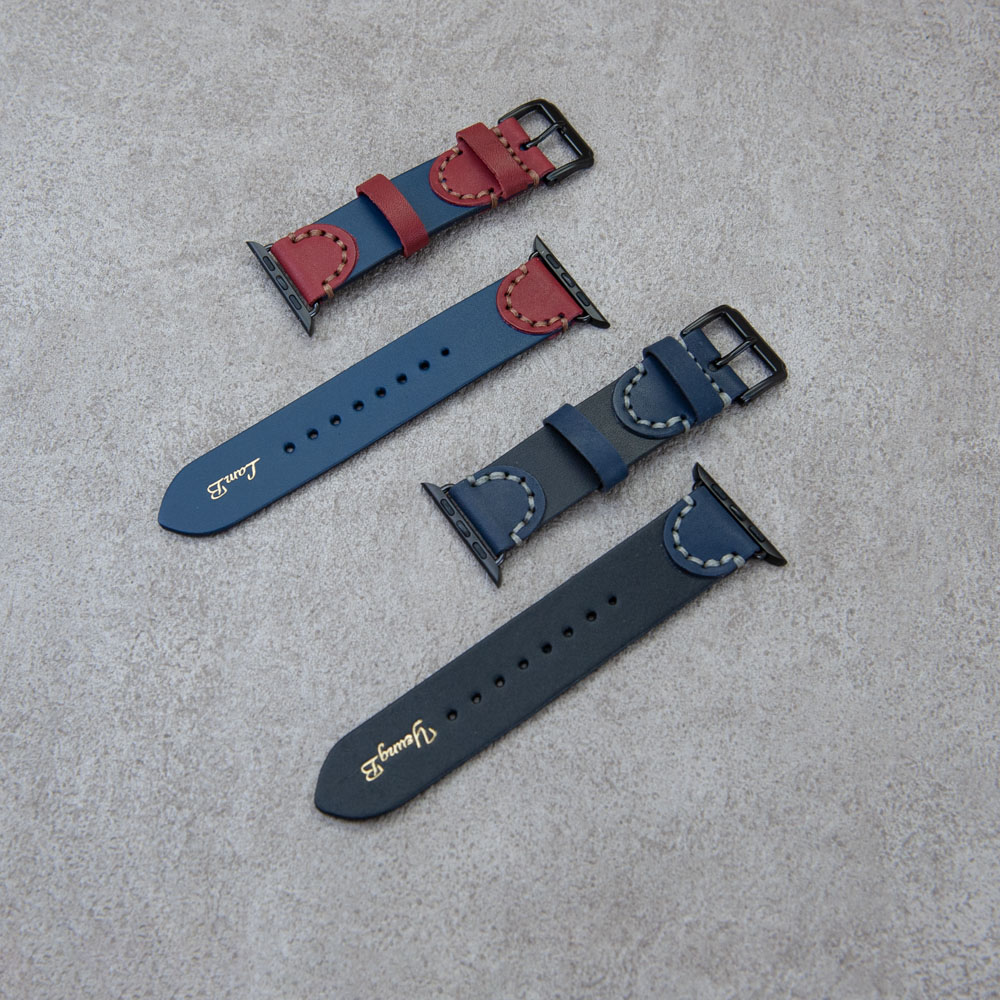 Apple Watch 皮革錶帶 單層厚實牛皮 40mm 41mm 44mm 45mm_9