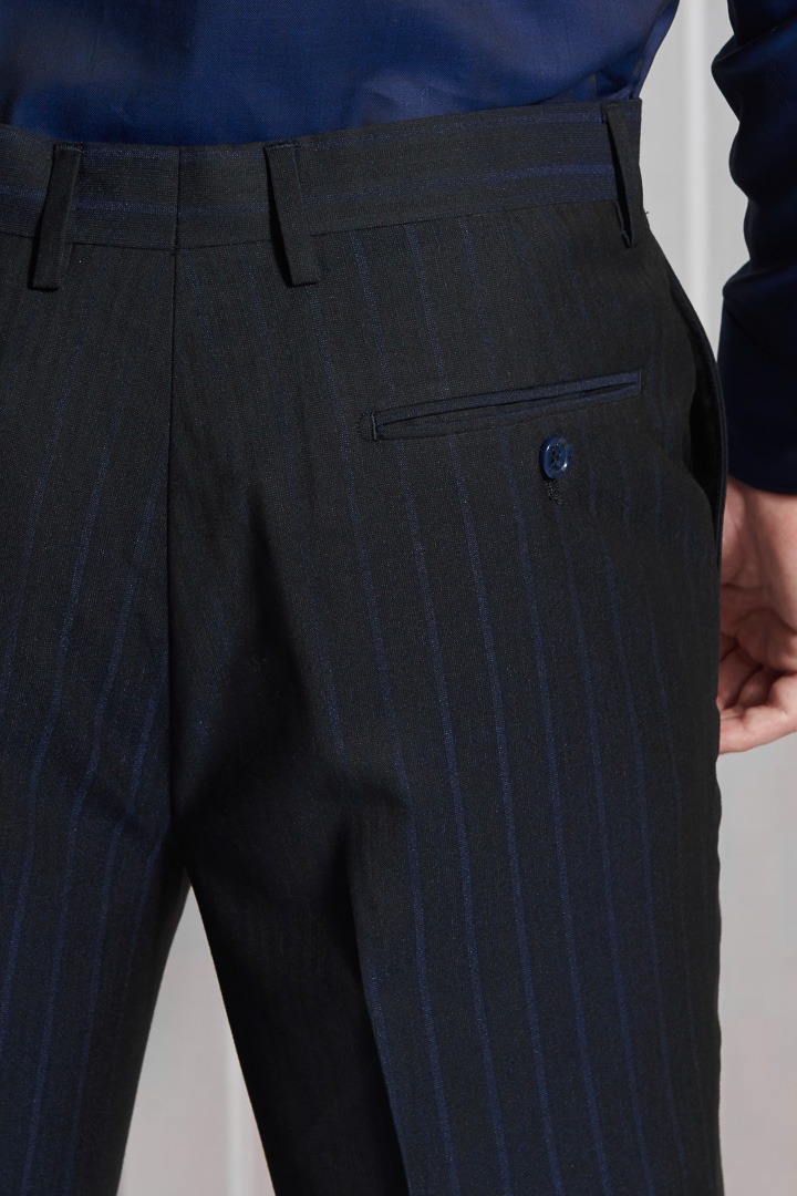 SST&C Navy Hidden Stripe Slim Fit Suit Trousers | 0212112004  (Outlet)_7