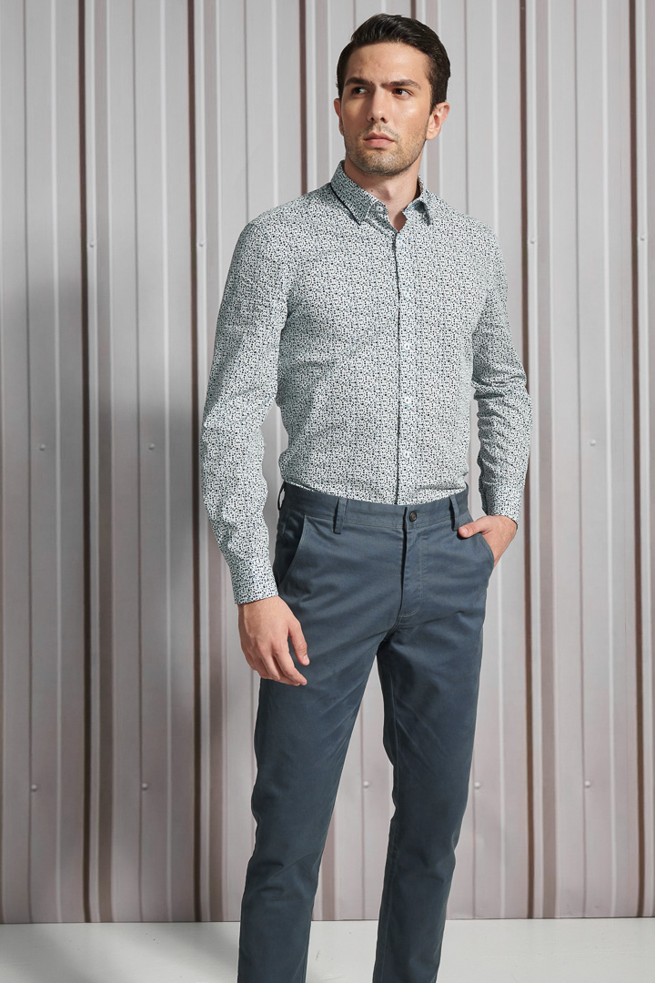 SST&C #Comfortable Cotton  Red and Blue Flower Shirt | 0312112003  (Outlet)_1