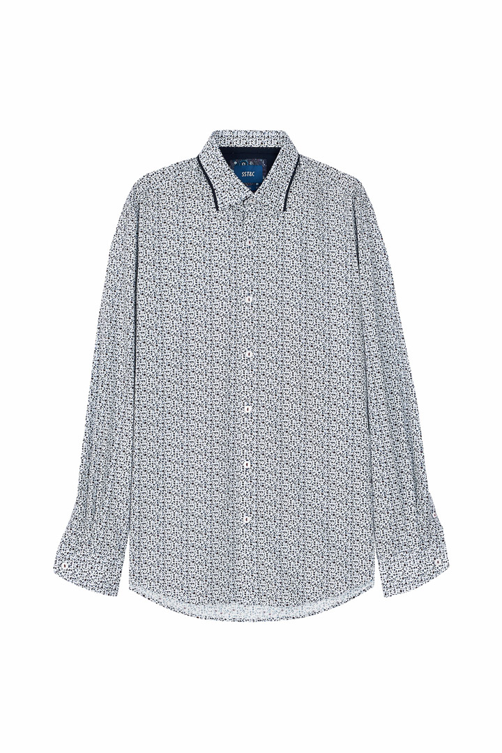 SST&C #Comfortable Cotton  Red and Blue Flower Shirt | 0312112003  (Outlet)_6