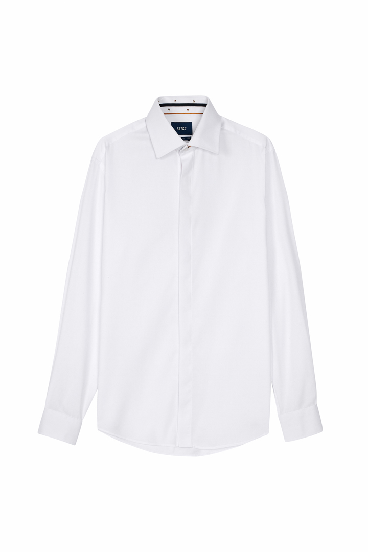 SST&C #Easycare  White Textured Shirt | 0312112008  (Outlet)_6