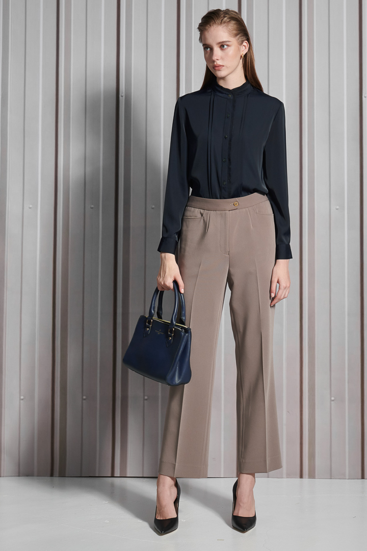 SST&C Women'S Wool Blend Camel Wide Leg Suit Trousers | 7262112001  (Outlet)_0