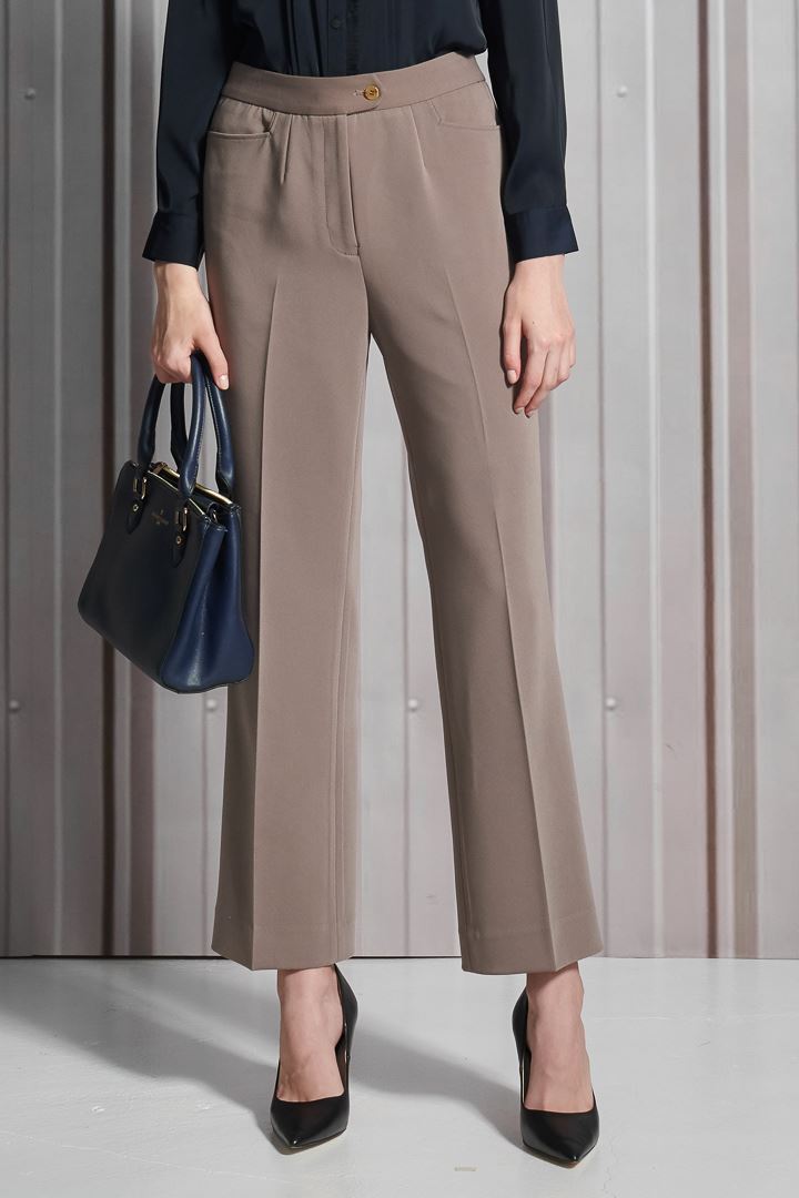 SST&C Women'S Wool Blend Camel Wide Leg Suit Trousers | 7262112001  (Outlet)_1