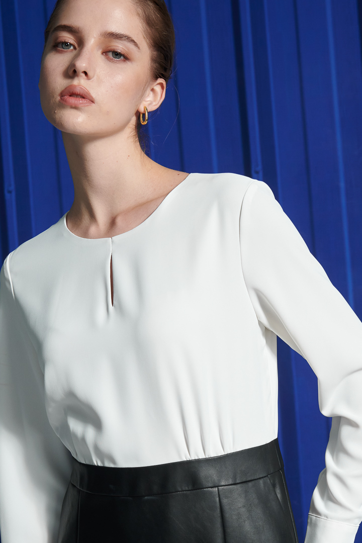 SST&C #Online Exclusive  Black Leather Two-Piece Dress | 8562112002  (Outlet)_6