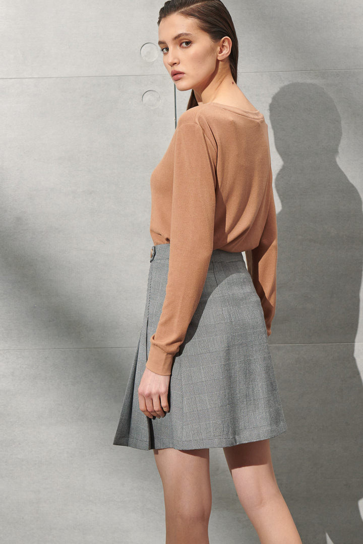 SST&C Women'S Simple Solid Color Khaki Sweater | 8662111001  (Outlet)_3