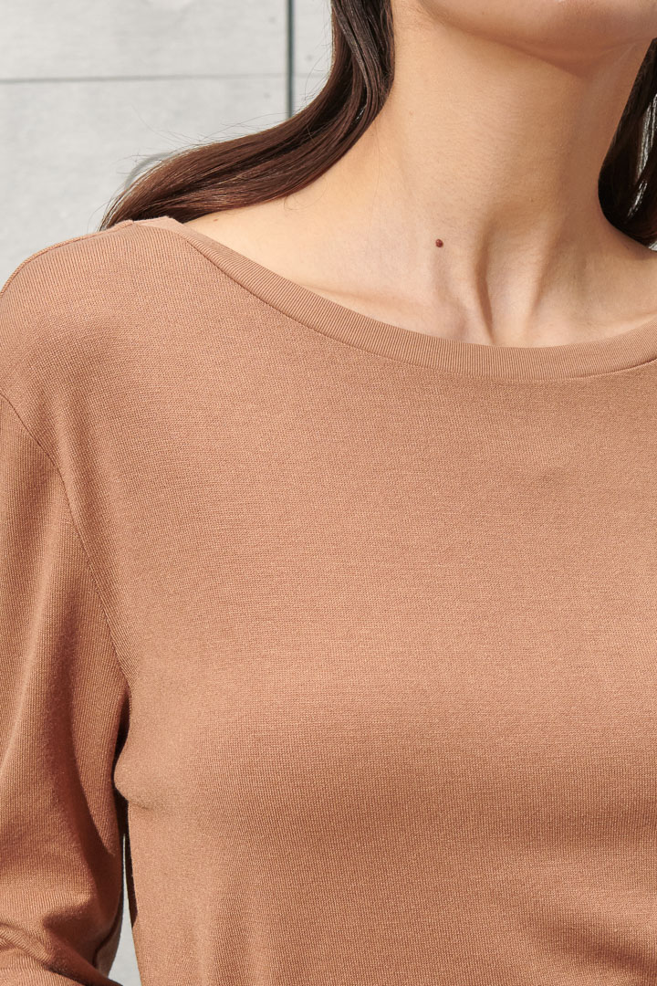 SST&C Women'S Simple Solid Color Khaki Sweater | 8662111001  (Outlet)_5