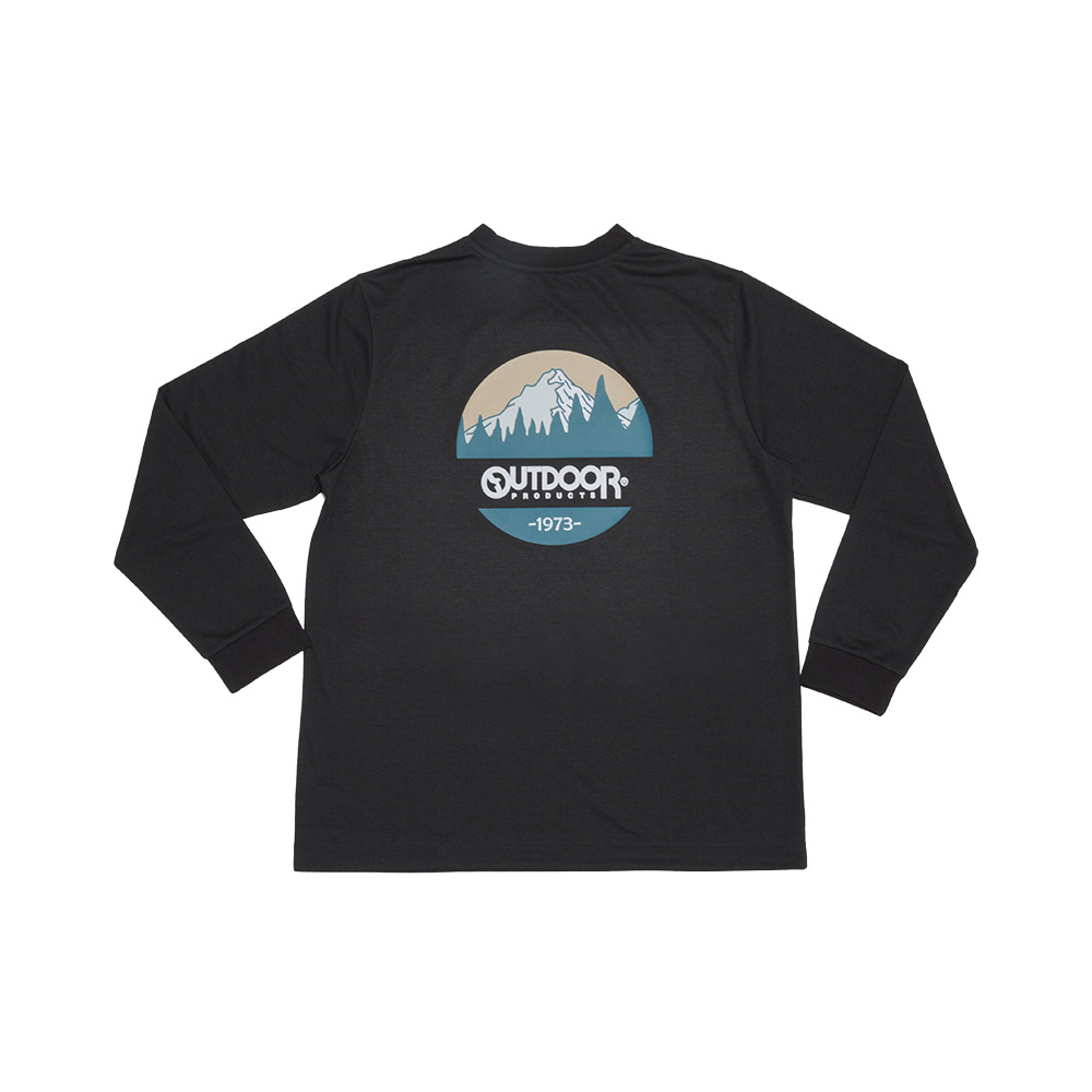 【OUTDOOR】長袖印花T恤-黑色 OD212421BK (ODCLO)_3