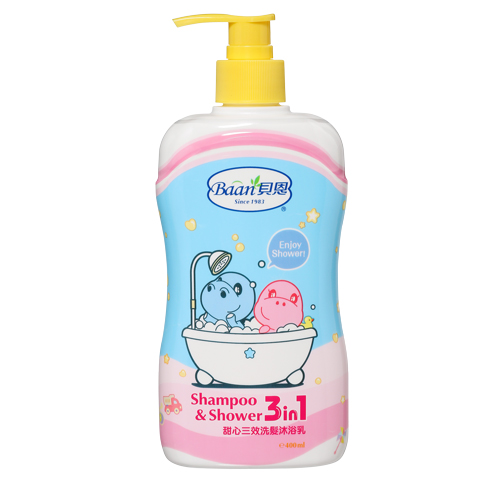 【Baan貝恩】甜心三效洗髮沐浴乳400ml_0