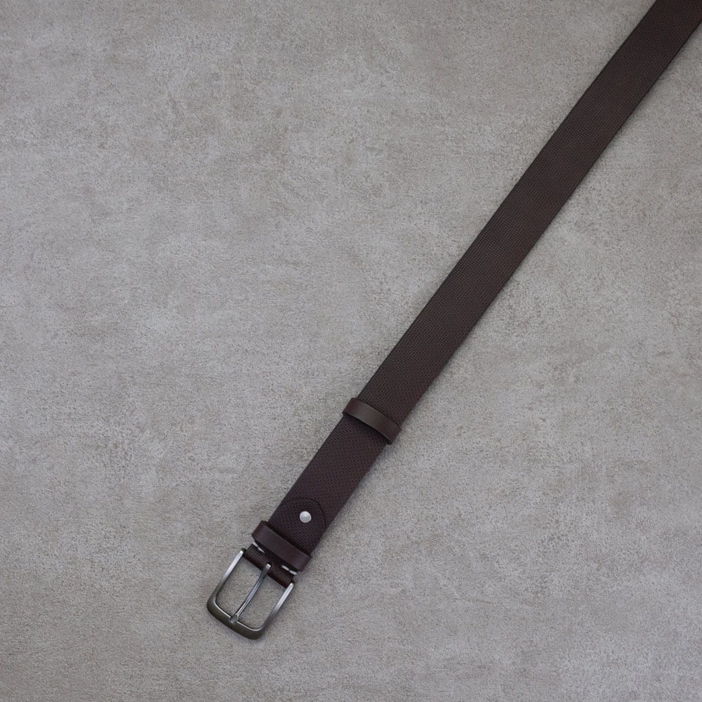 壓紋皮帶 腰帶 義大利植鞣革 男女用 加寬版 客製燙金 38mm_2