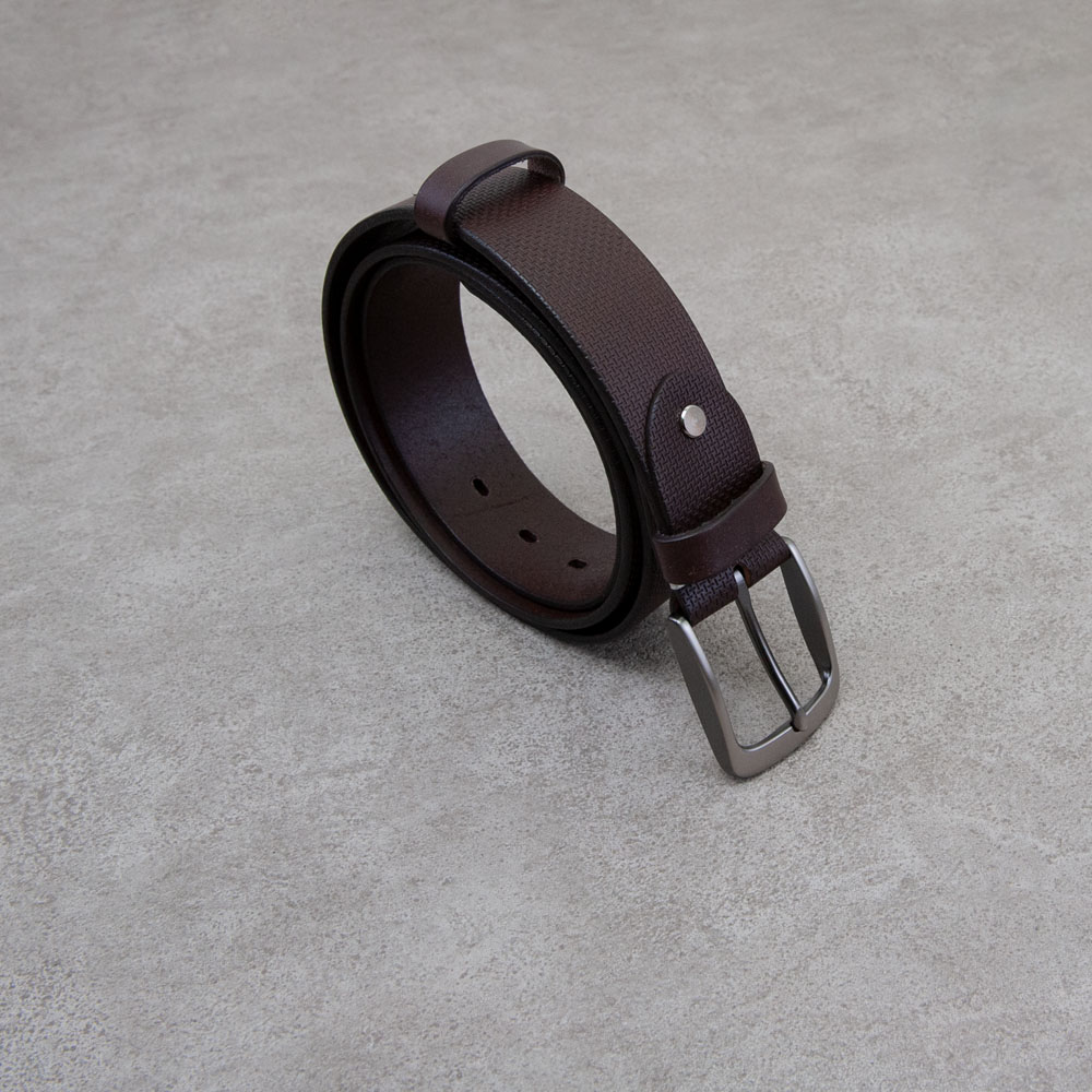 壓紋皮帶 腰帶 義大利植鞣革 男女用 加寬版 客製燙金 38mm_3