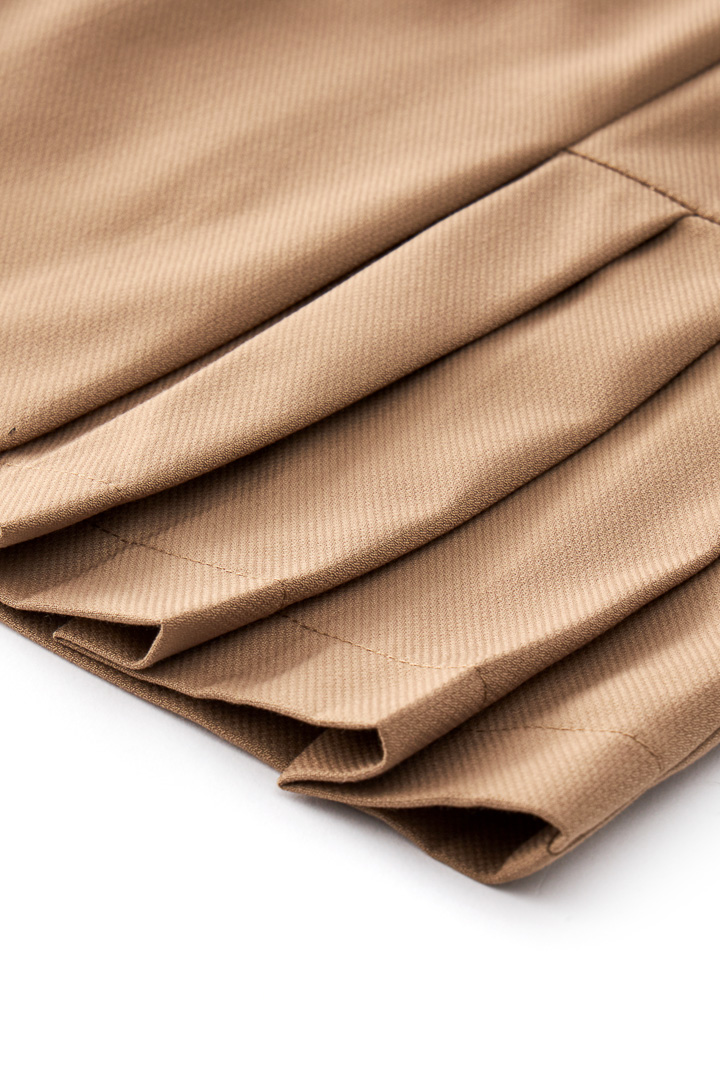 SST&C Women'S Wool Blend Camel Pleated Skirt | 7462112003  (Outlet)_9
