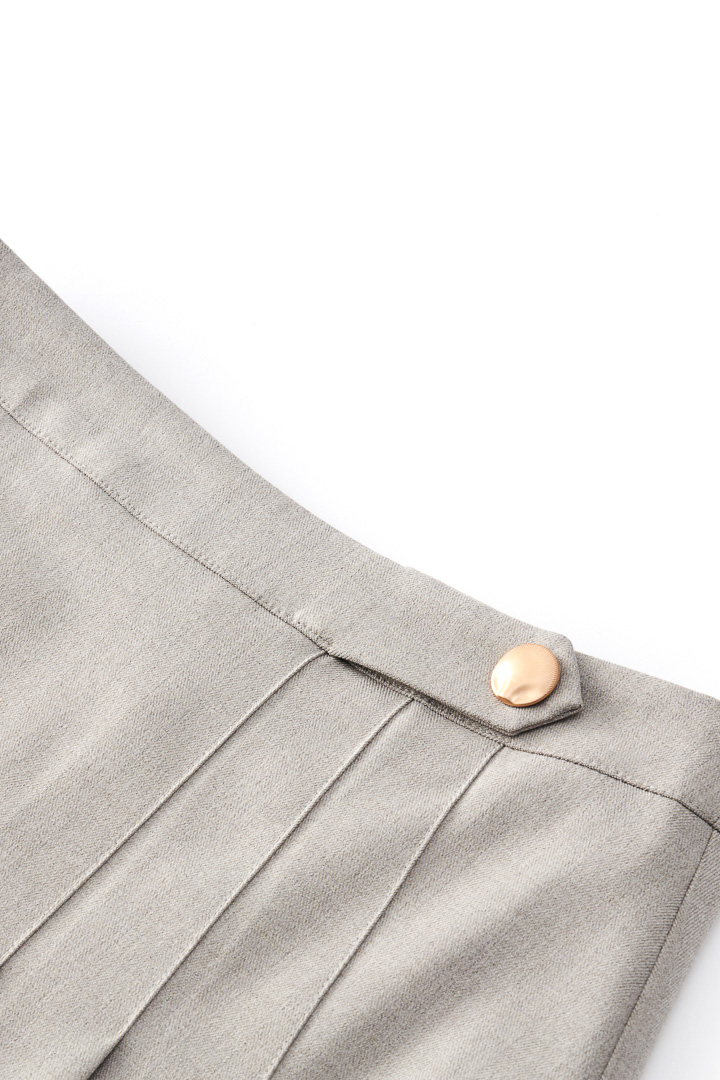 SST&C Women'S Wool Blend Herringbone Pleated Skirt | 7462112009  (Outlet)_8