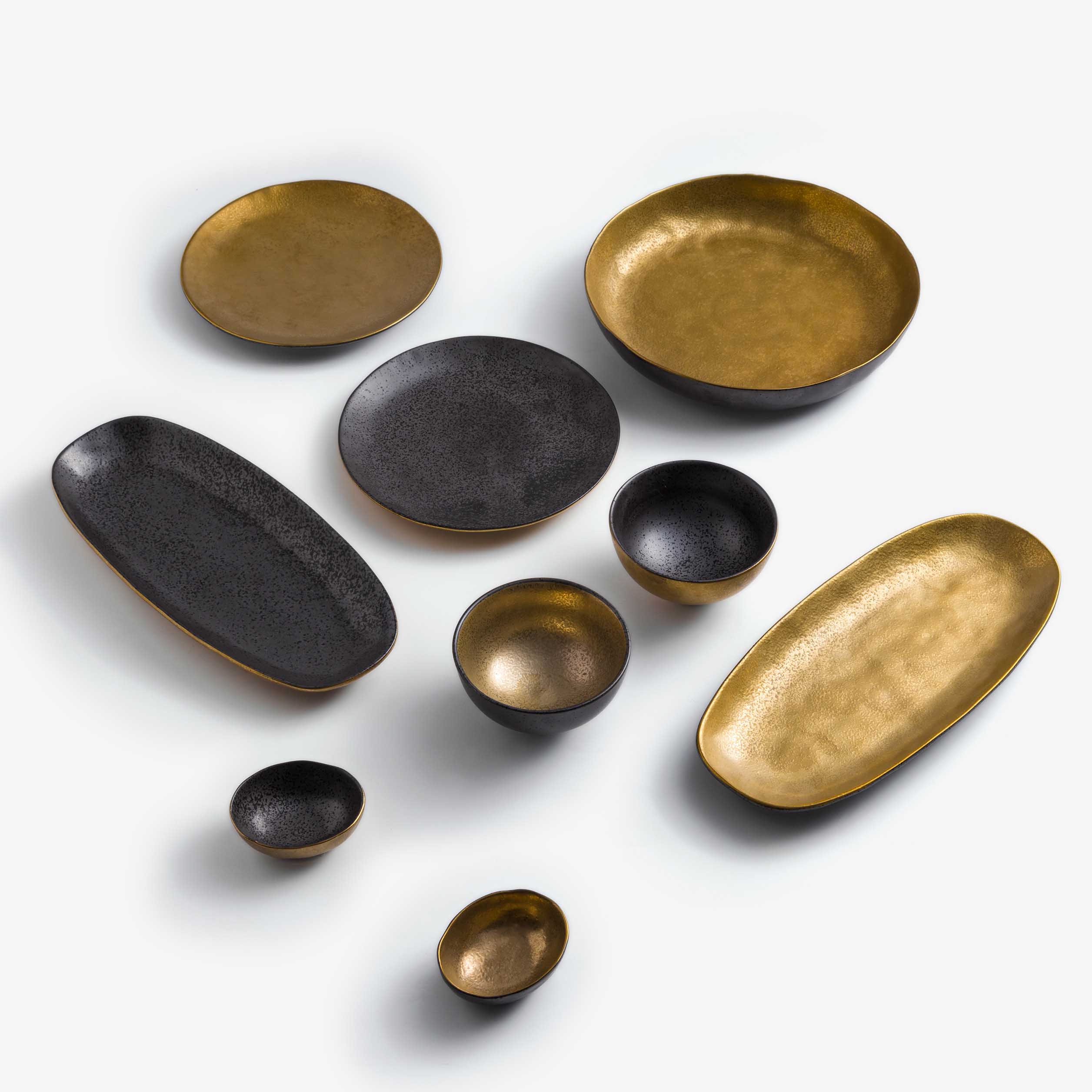 SHINE 25cm Ceramic Oval Plate | Gold_4