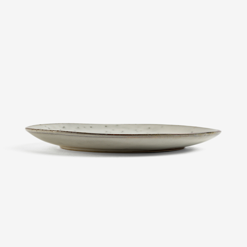 日式 春泥大地 20.5cm 陶瓷圓盤｜泥米灰｜單品_1