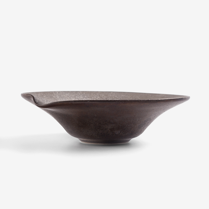 日式 磨砂流金 17.5cm 陶瓷小碗｜黑銀｜單品_1