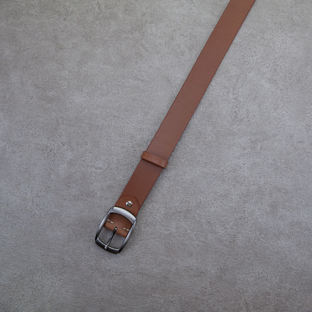 皮帶 淺咖色 腰帶 義大利植鞣革 男女用 加寬版 客製燙金 38mm_2
