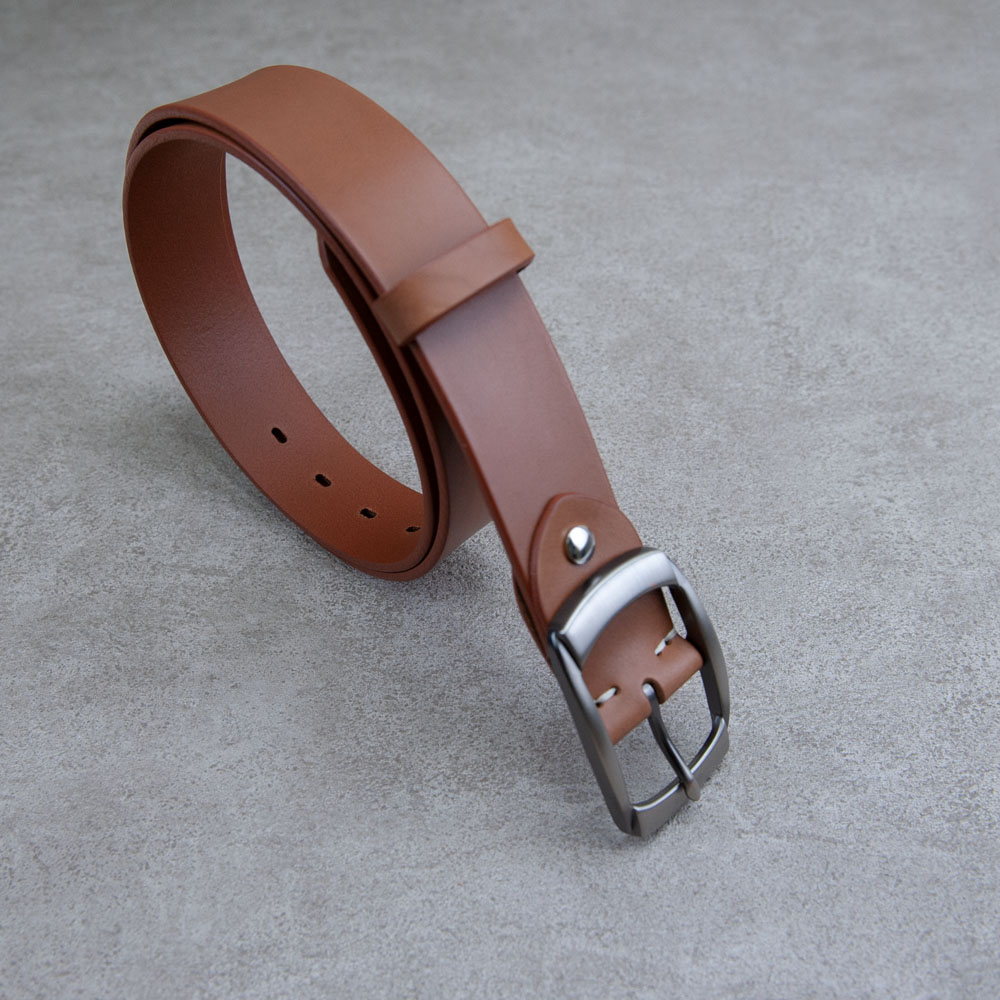 皮帶 淺咖色 腰帶 義大利植鞣革 男女用 加寬版 客製燙金 38mm_3