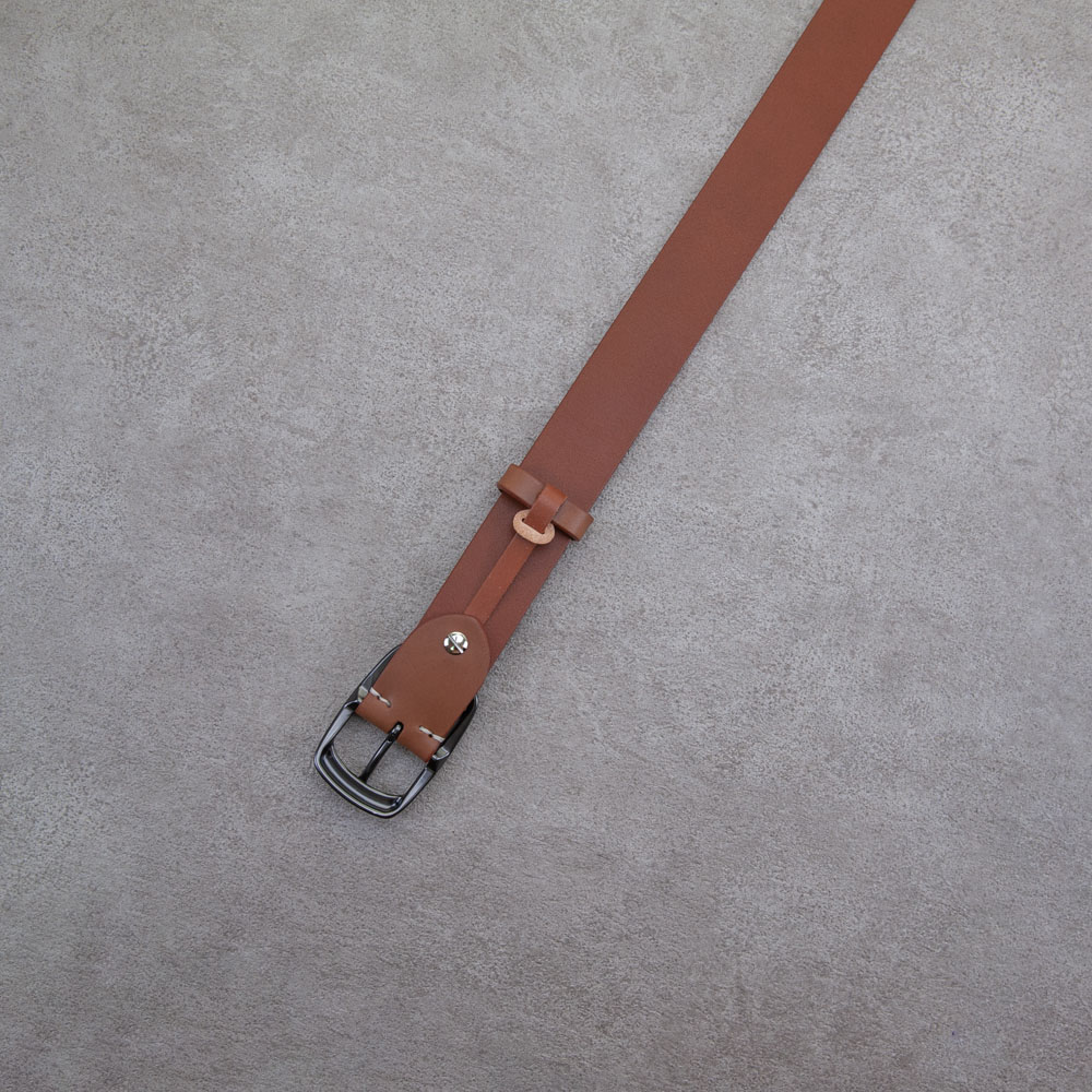 皮帶 淺咖色 腰帶 義大利植鞣革 男女用 加寬版 客製燙金 38mm_8
