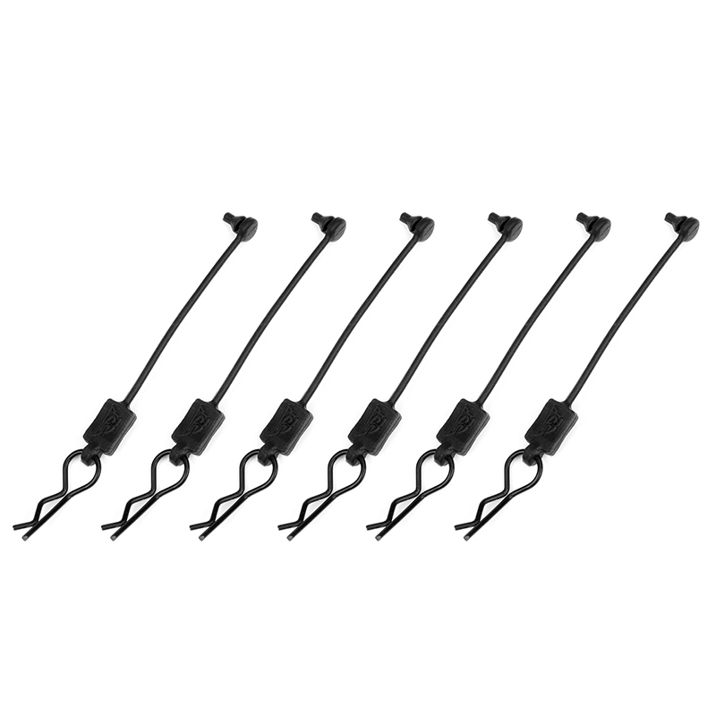 C-00180-614  Body Clip  Retainer w/ Body clip - Black - 6 pcs_0