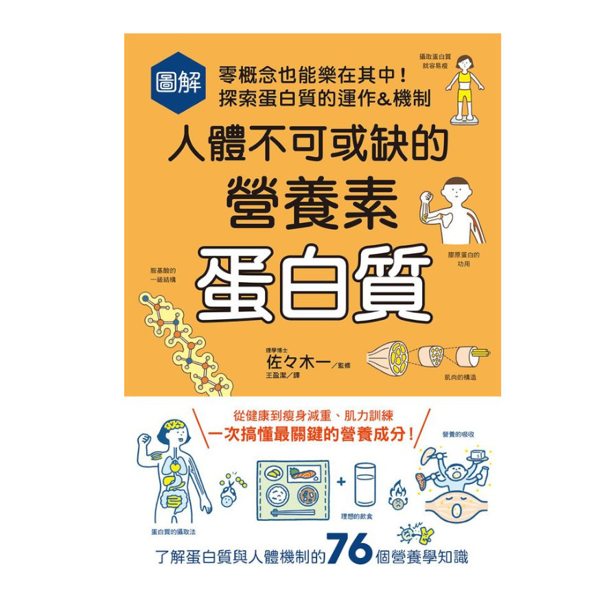 圖解人體不可或缺的營養素：蛋白質(零概念也能樂在其中！探索蛋白質的運作&機制) | 拾書所