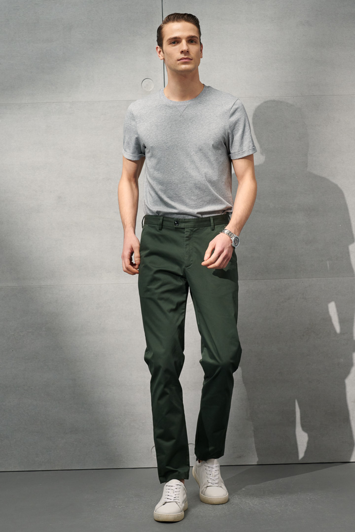 SST&C Lush Green Comfort Fit Casual Trousers | 1212203004  (Outlet)_2