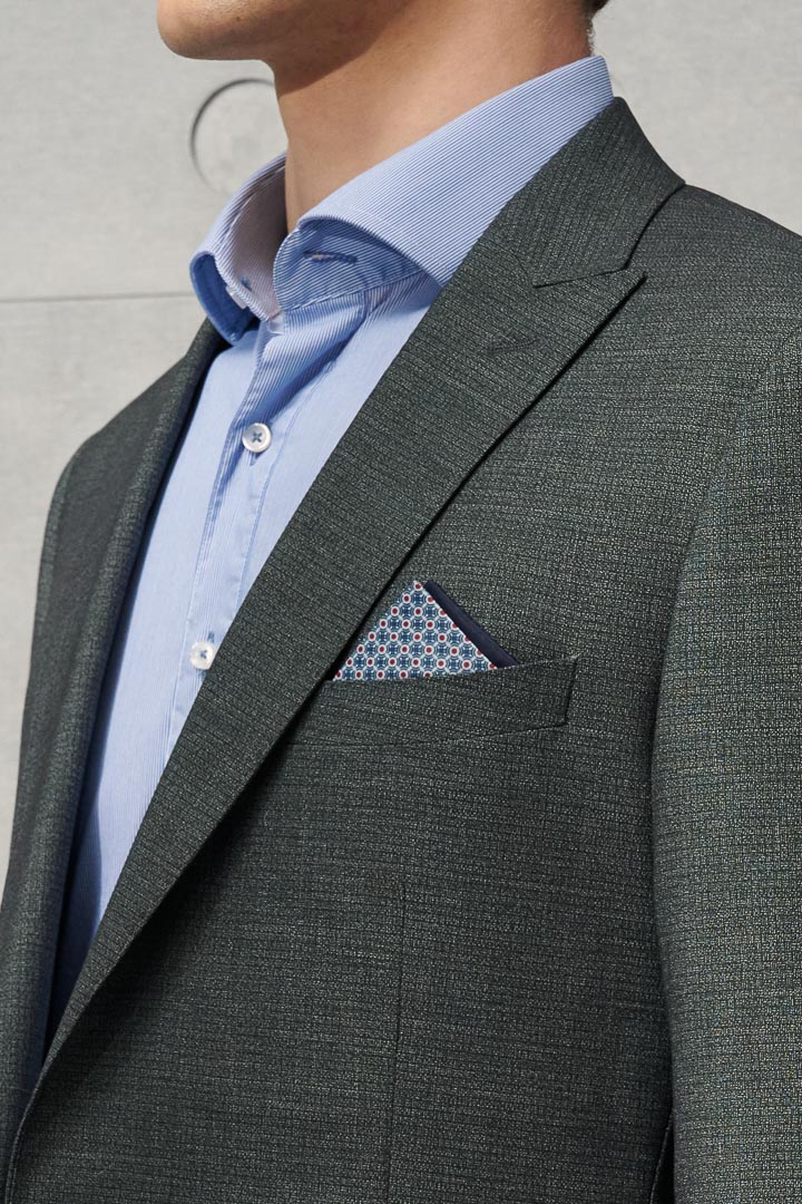 SST&C Gray Textured Slim Fit Suit Jacket | 0112203003  (Outlet)_5