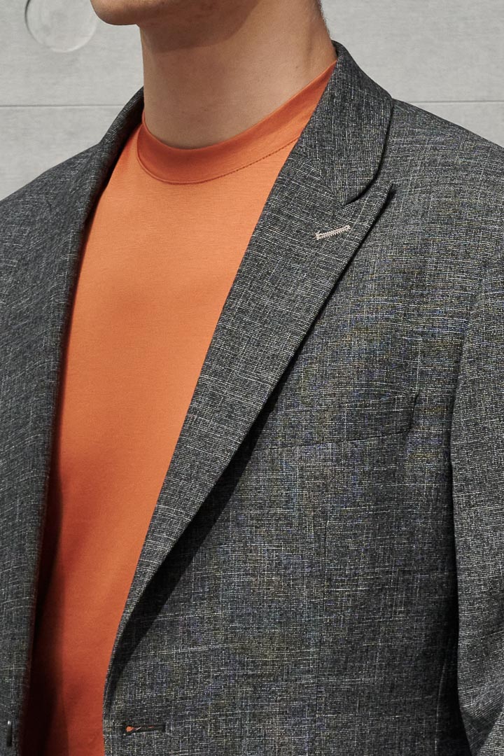 SST&C Gray Textured Slim Fit Suit Jacket | 0112203006  (Outlet)_5