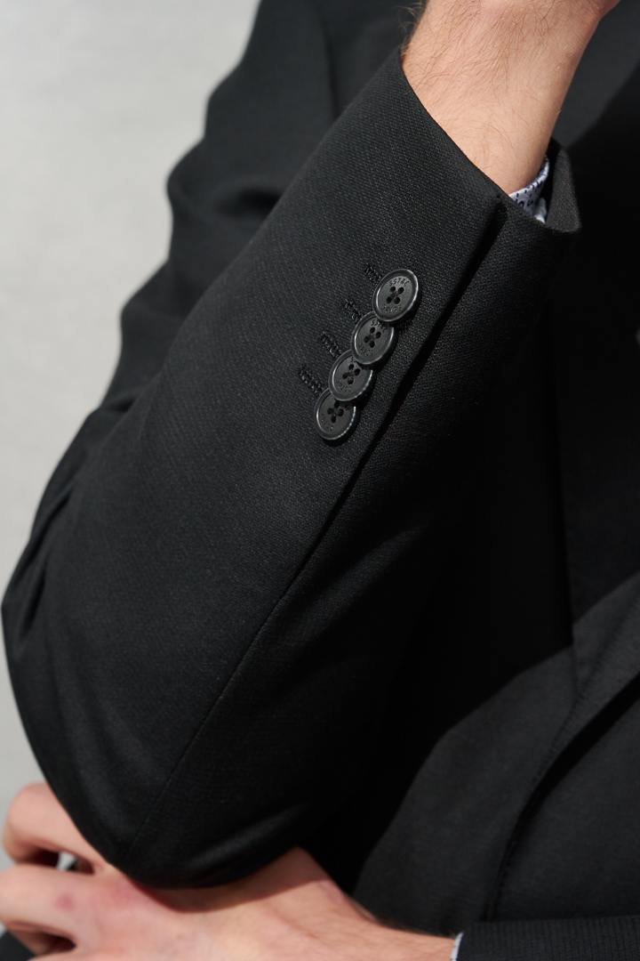 SST&C Black Classic Suit Jacket | 0112203007  (Outlet)_6