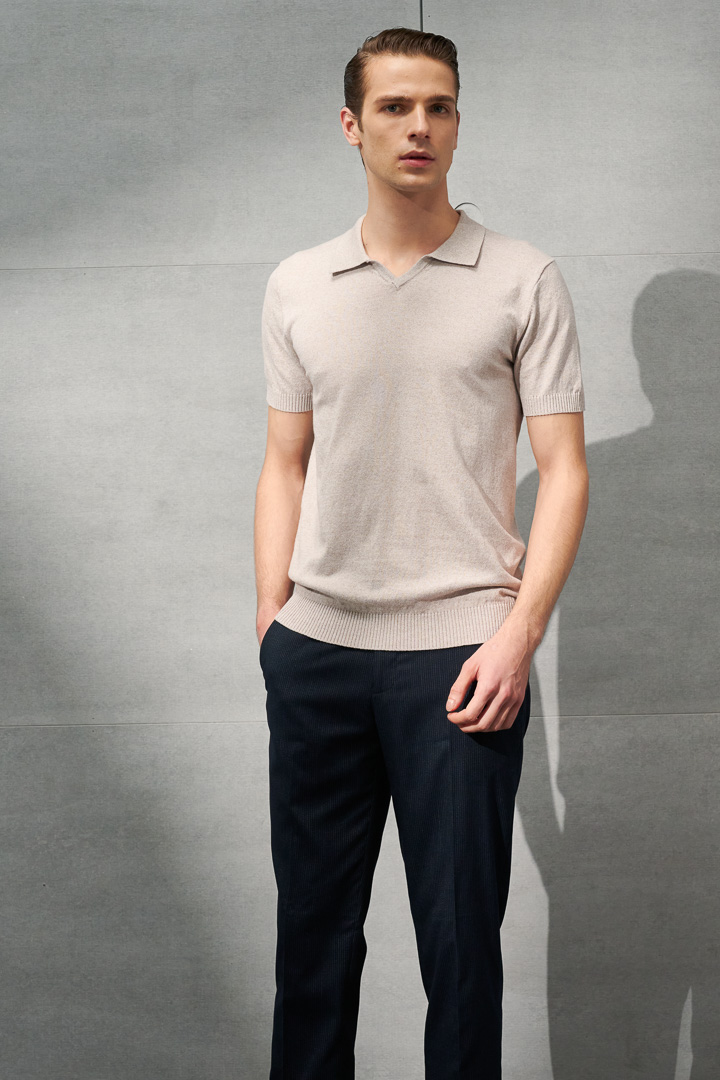 SST&C Navy Striped Pattern Slim Fit Suit Trousers | 0212203004  (Outlet)_2