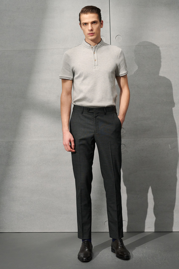 SST&C Black Fine Check Pattern Tailor'S Suit Trousers | 0212203005  (Outlet)_1