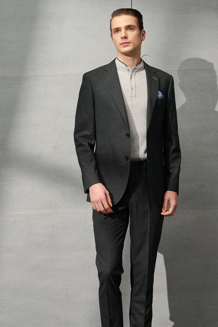 SST&C Black Fine Check Pattern Tailor'S Suit Trousers | 0212203005  (Outlet)_3