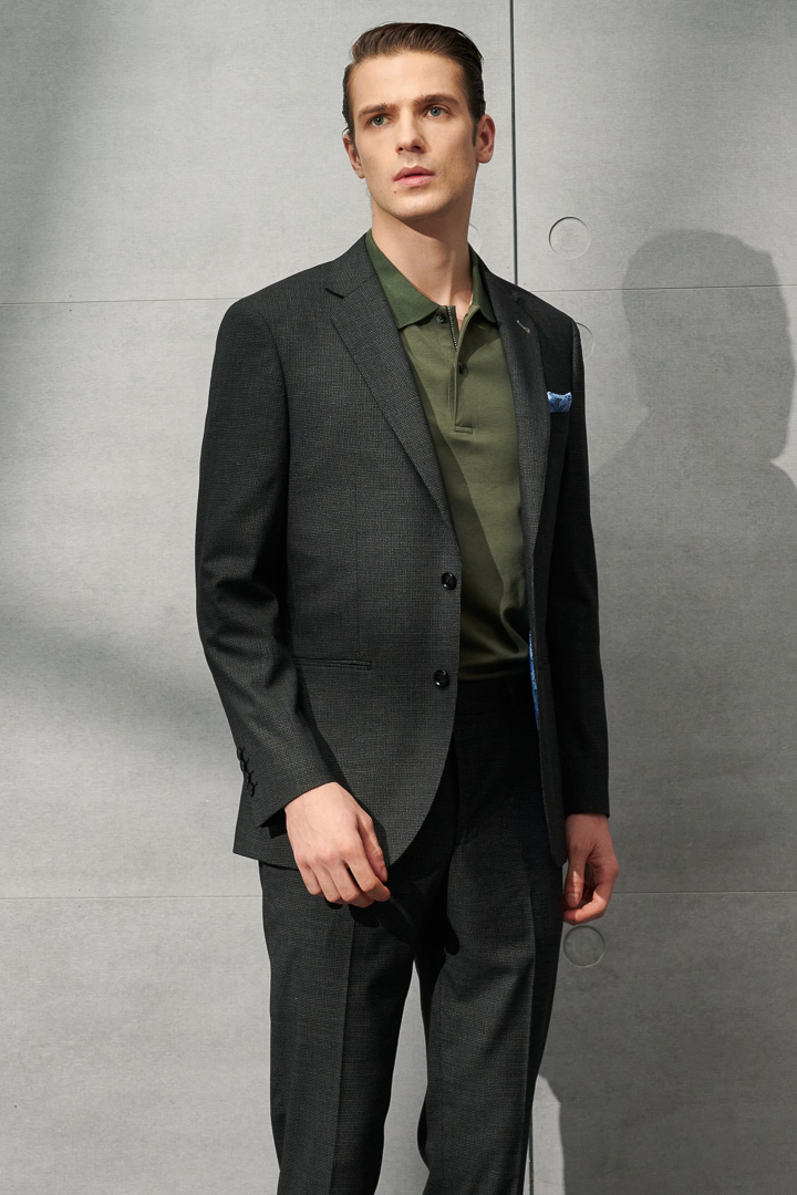 SST&C Black Fine Check Pattern Tailor'S Suit Trousers | 0212203005  (Outlet)_4