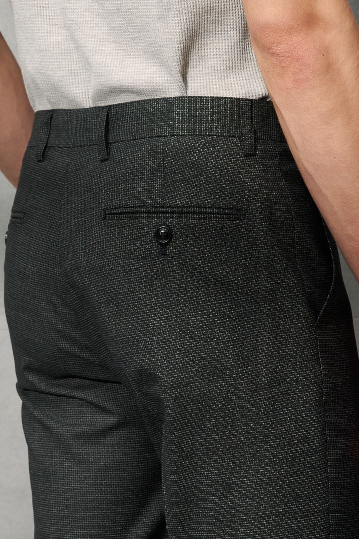 SST&C Black Fine Check Pattern Tailor'S Suit Trousers | 0212203005  (Outlet)_5
