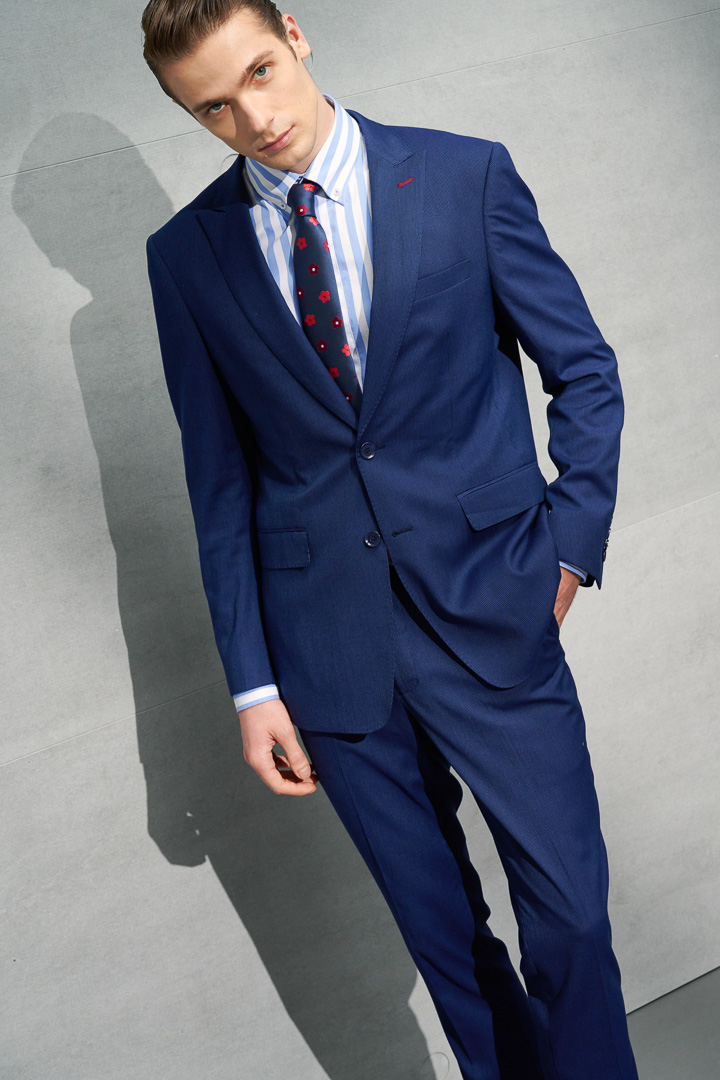 SST&C Navy Pinstripe Pattern Slim Fit Suit Trousers | 0212203008  (Outlet)_5