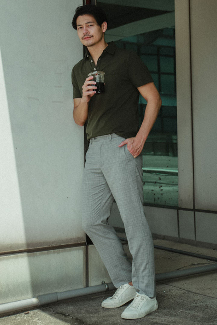 SST&C Light Gray Textured Slim Fit Suit Trousers | 0212203009  (Outlet)_0