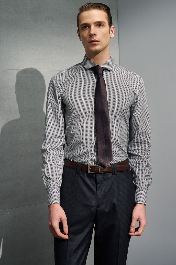 SST&C #Comfortable Cotton  Dark Green Geometric Print Shirt | 0312203003  (Outlet)_2