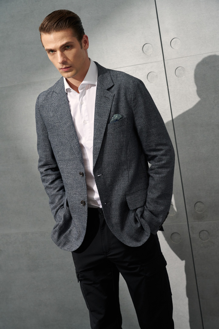 SST&C #Elastic Fit  Half Placket Plain White Shirt | 0312203007  (Outlet)_3