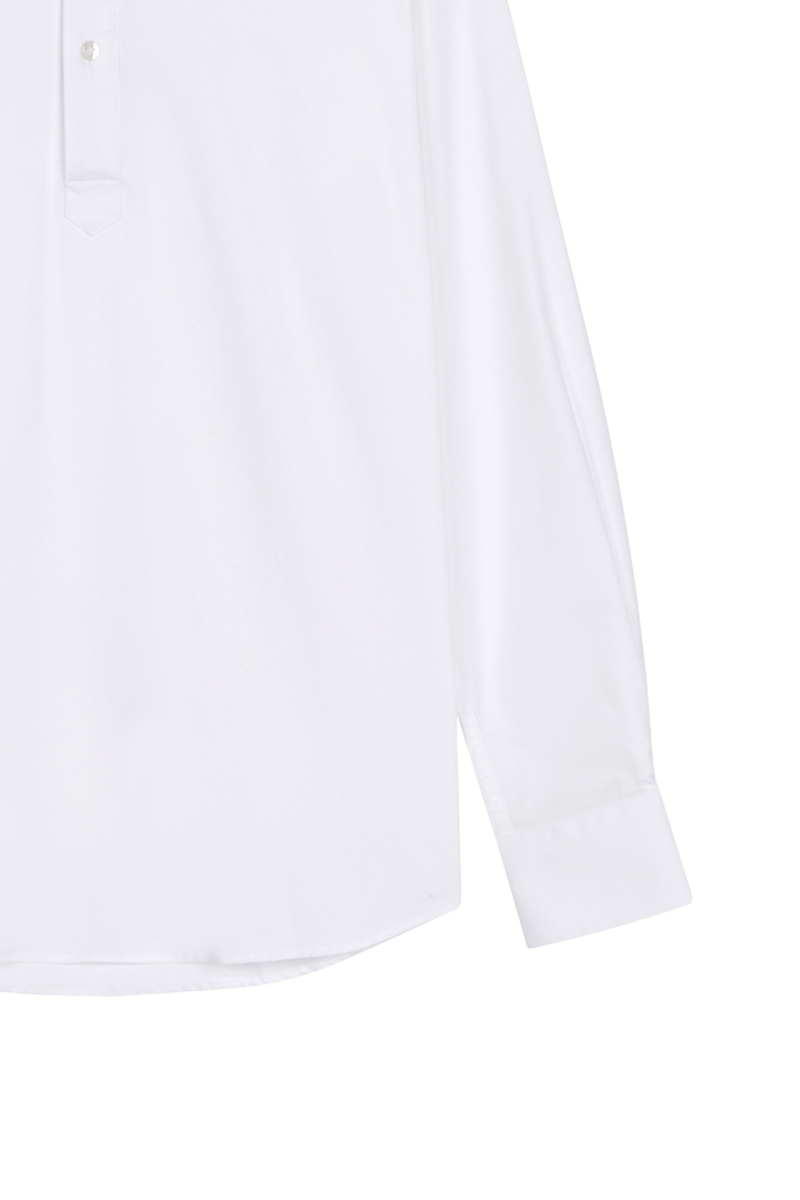 SST&C #Elastic Fit  Half Placket Plain White Shirt | 0312203007  (Outlet)_9