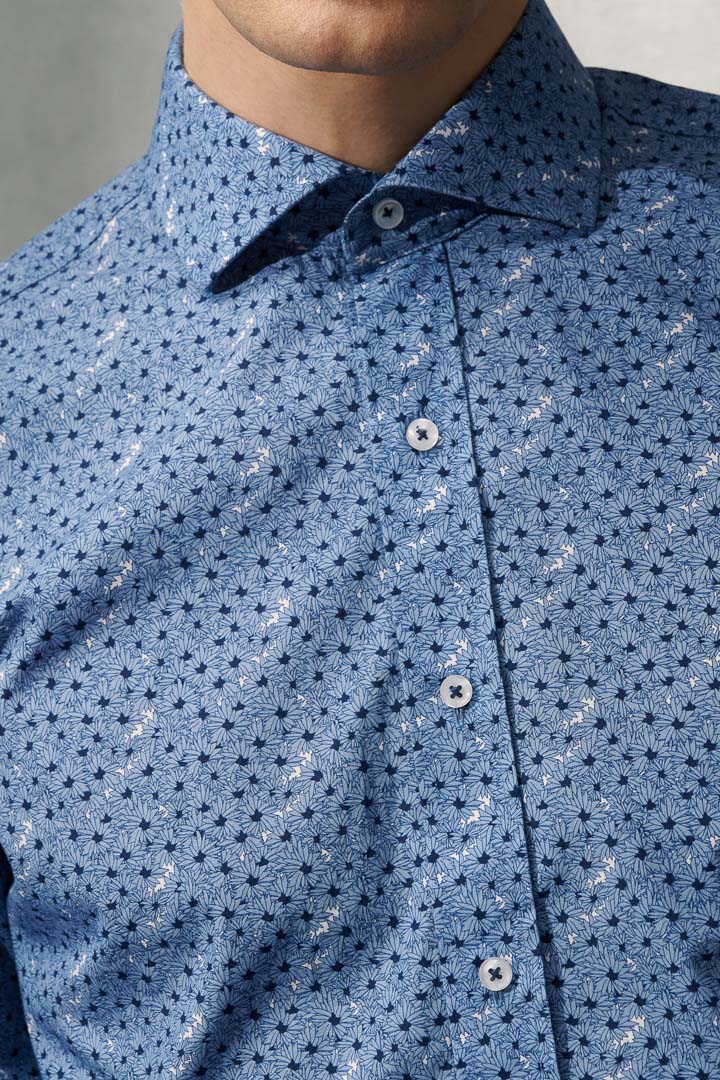 SST&C #Comfortable Cotton  Blue Daisy Print Shirt | 0312203011  (Outlet)_4