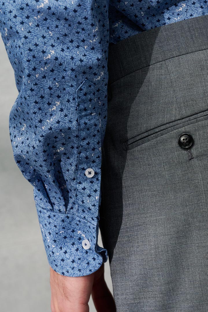SST&C #Comfortable Cotton  Blue Daisy Print Shirt | 0312203011  (Outlet)_5