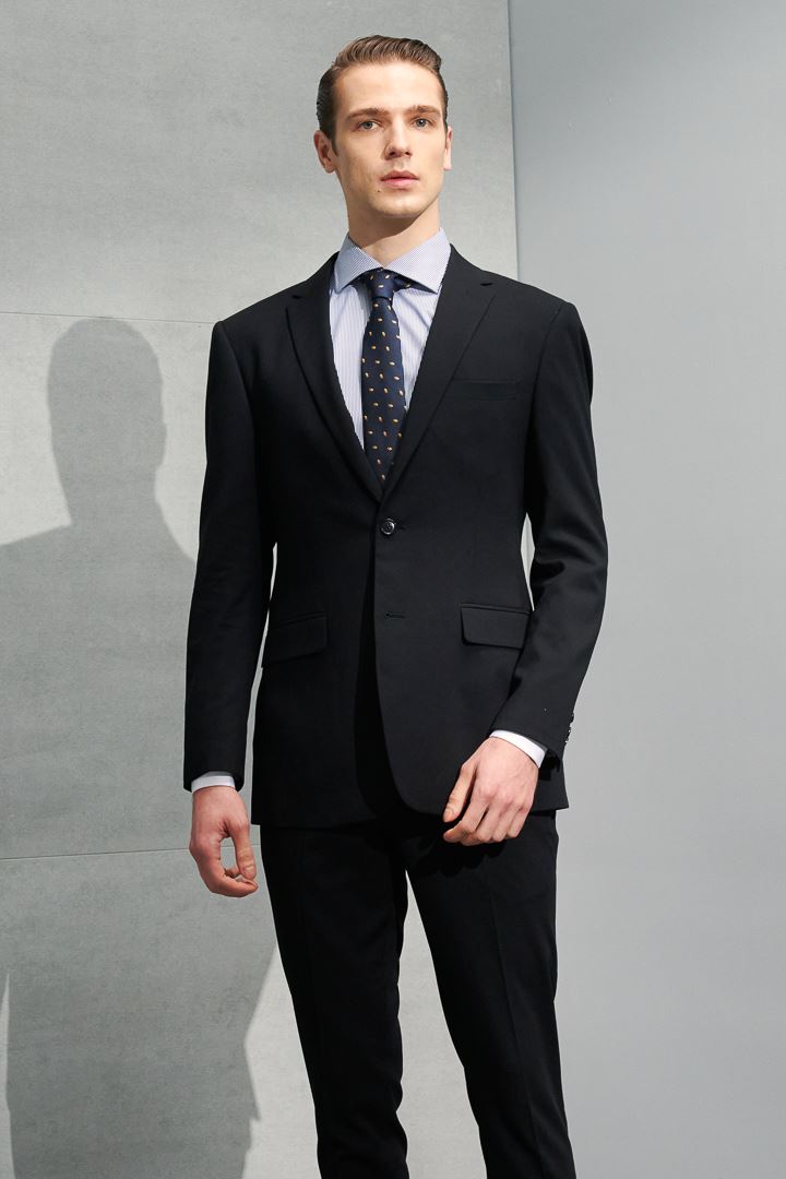 SST&C Black Slim Fit Suit Jacket | 0112204009  (Outlet)_0