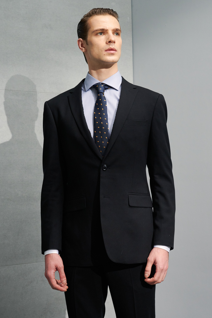 SST&C Black Slim Fit Suit Jacket | 0112204009  (Outlet)_1