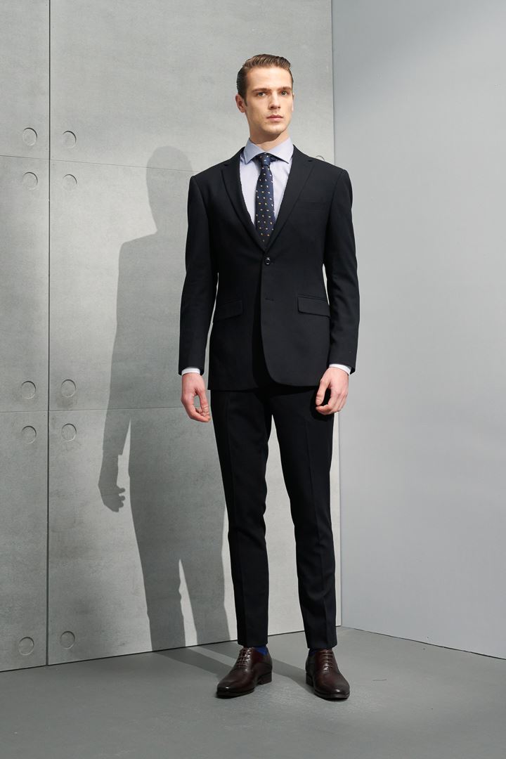 SST&C Black Slim Fit Suit Jacket | 0112204009  (Outlet)_2