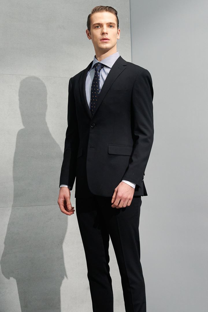 SST&C Black Slim Fit Suit Jacket | 0112204009  (Outlet)_3
