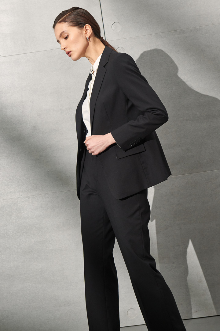 SST&C Women'S Basic Black Straight Suit Trousers | 7262203002  (Outlet)_2