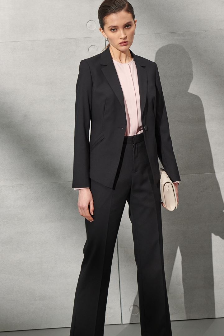 SST&C Women'S Basic Black Straight Suit Trousers | 7262203002  (Outlet)_3