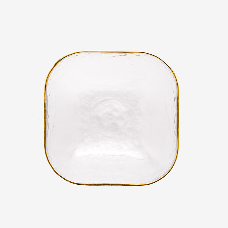 WAGA 金邊錘紋 13.5cm 方形玻璃碗│單品_1